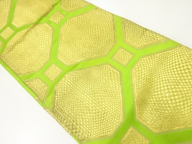 JAPANESE KIMONO / ANTIQUE FUKURO OBI / SILK / WOVEN SHOKKO